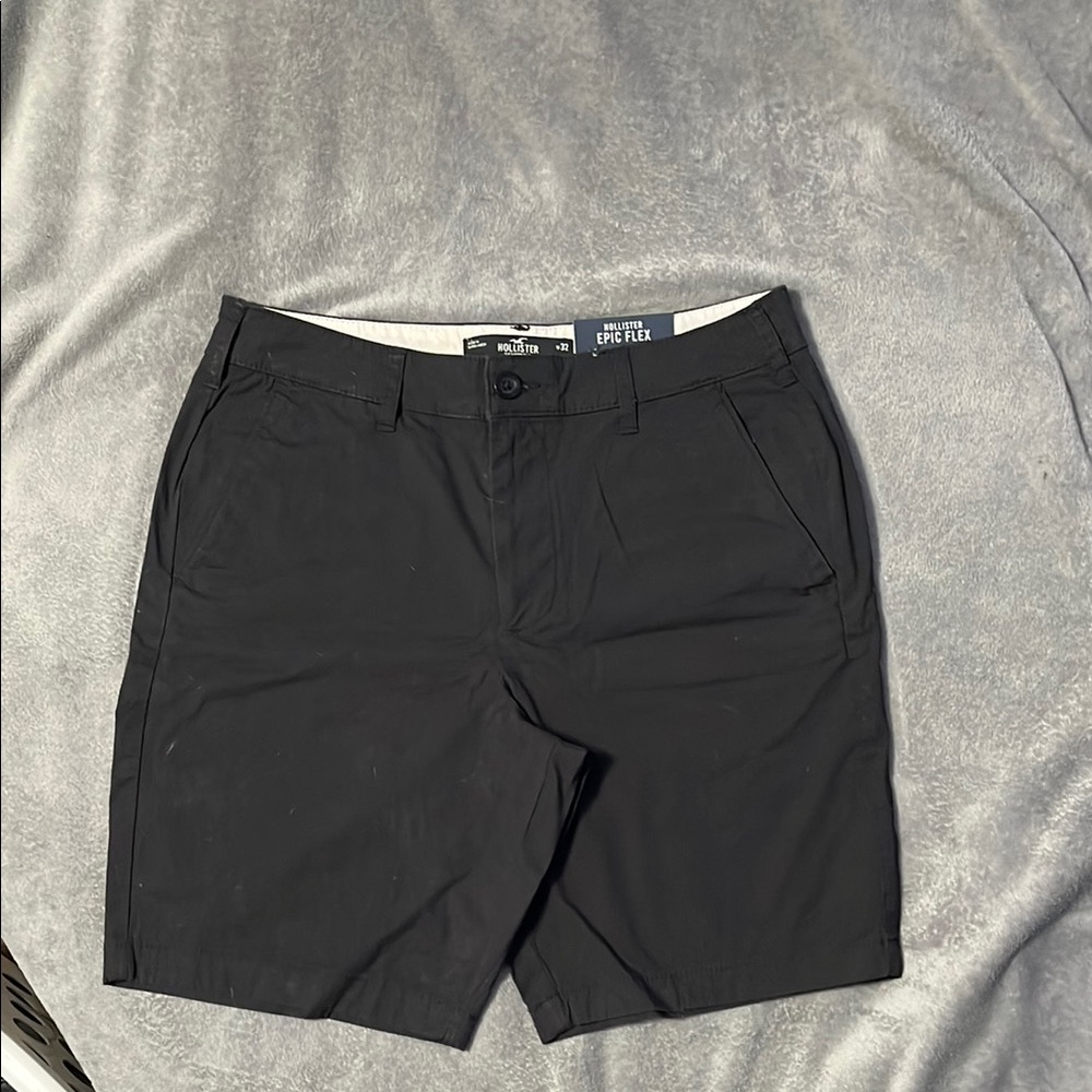 Hollister Black Flat Front Shorts